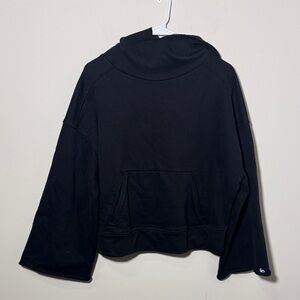 ALO Yoga Black Cropped Hoodie Sweatshirt